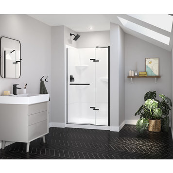 Maax Maax Reveal Sleek 71 41 ½-44 ½ x 71 ½ in. 8mm Pivot Shower Door Alcove- Matte Black