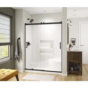 Maax Maax Revelation Shower Door 56-59" Matte Black/Clear