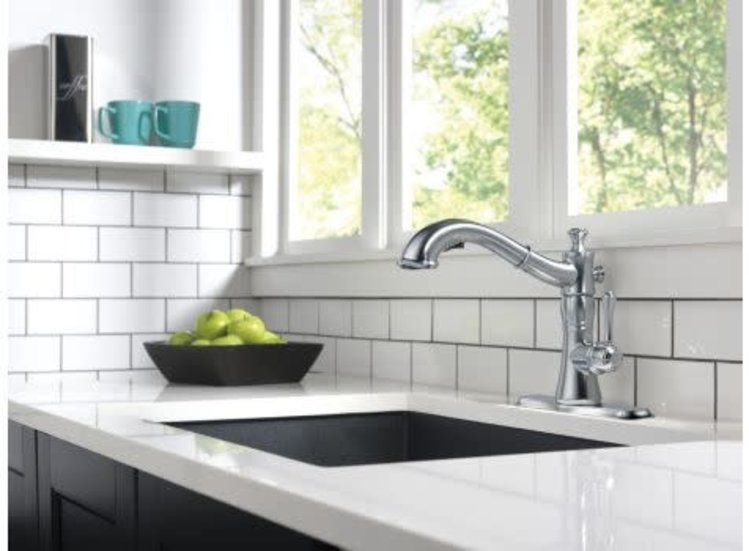 Delta Cassidy Single Handle Pull Out Kitchen Faucet