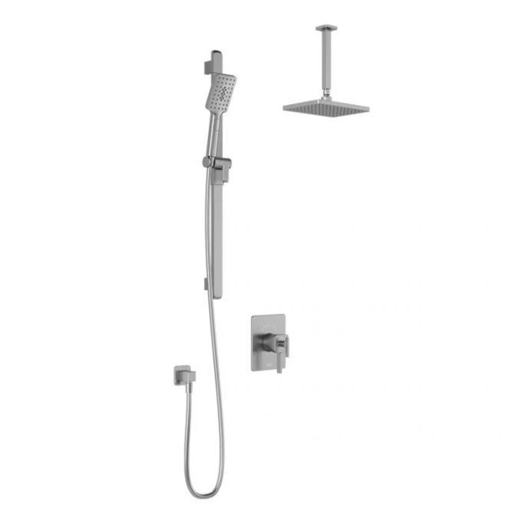 Kalia Kalia SquareOne TCD1 Chrome Shower Kit- Ceiling Mount
