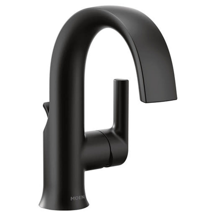 Moen Moen Doux Matte Black Single Handle Lav Faucet