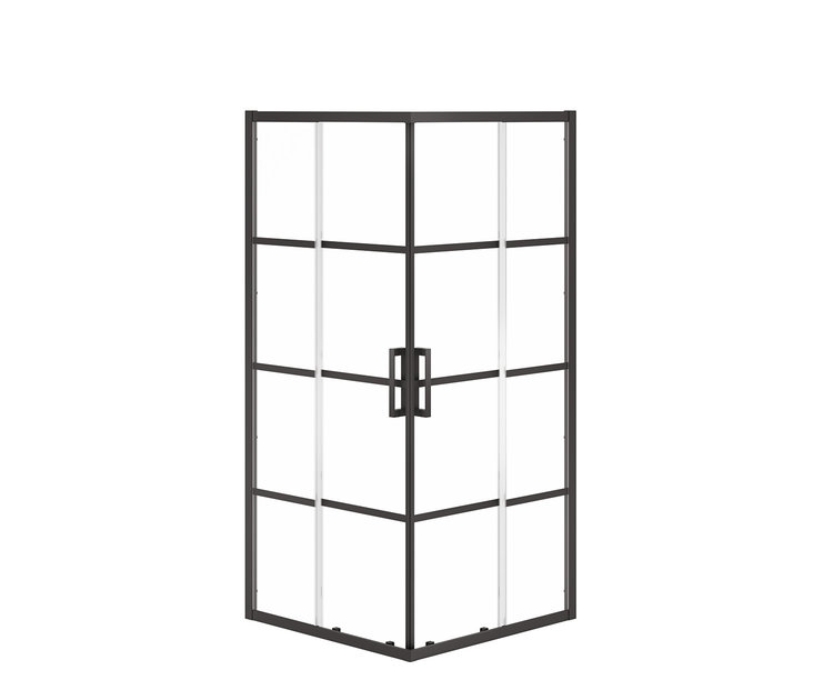 Maax Radia Square 36 x 36 x 71 ½ in. 6mm Sliding Shower Door for Corner Installation