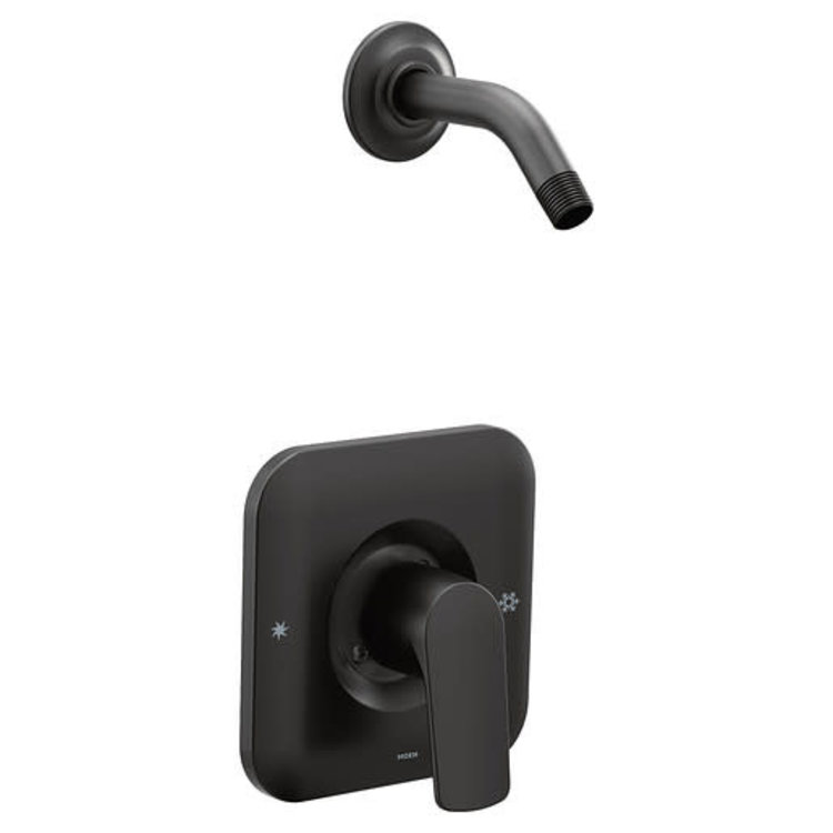 Moen Moen Rizon Posi-Temp Shower Trim Only (less head)- Matte Black