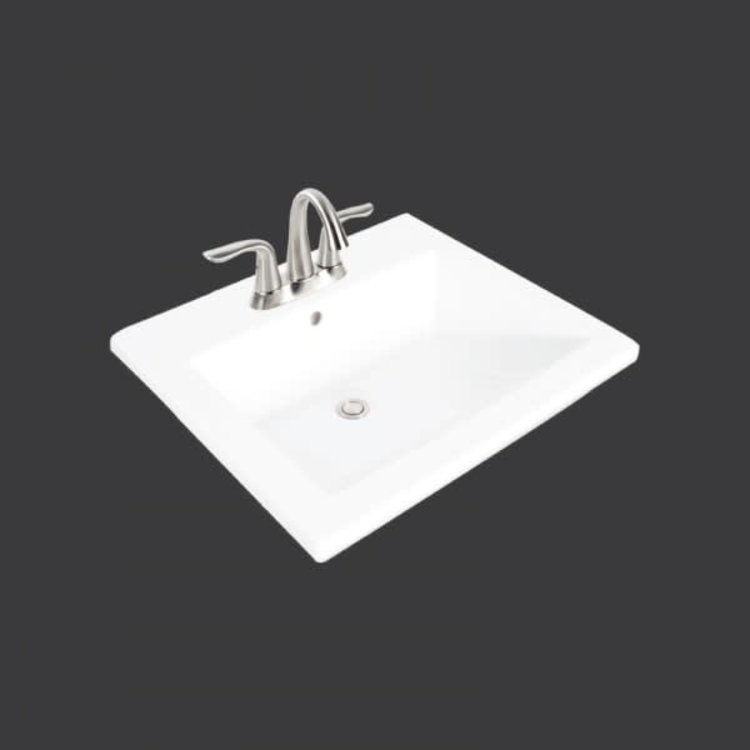 Contrac Contrac Reaves Drop In Square Sink White Single Hole
