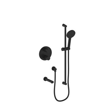 Vogt Vogt Worgl 2-Way Thermostatic Shower Kit- Handheld w/ Tub Spout- Matte Black