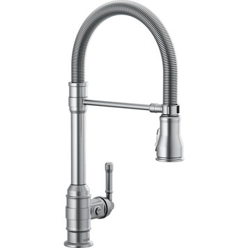 Delta Broderick PRO Single Handle Pull-Down Kitchen Faucet Arctic Stainless