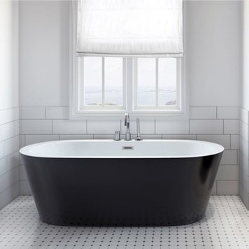 Bain Signature Bain Signature Luna 71" Freestanding Tub- Glossy Black