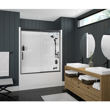 Maax Maax Incognito 57 51-54 x 56 ¾ in. 8mm Sliding Tub Door- Matte Black