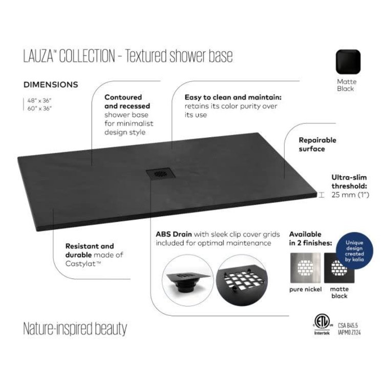 Kalia Kalia Lauza Castylat Textured Shower Base-