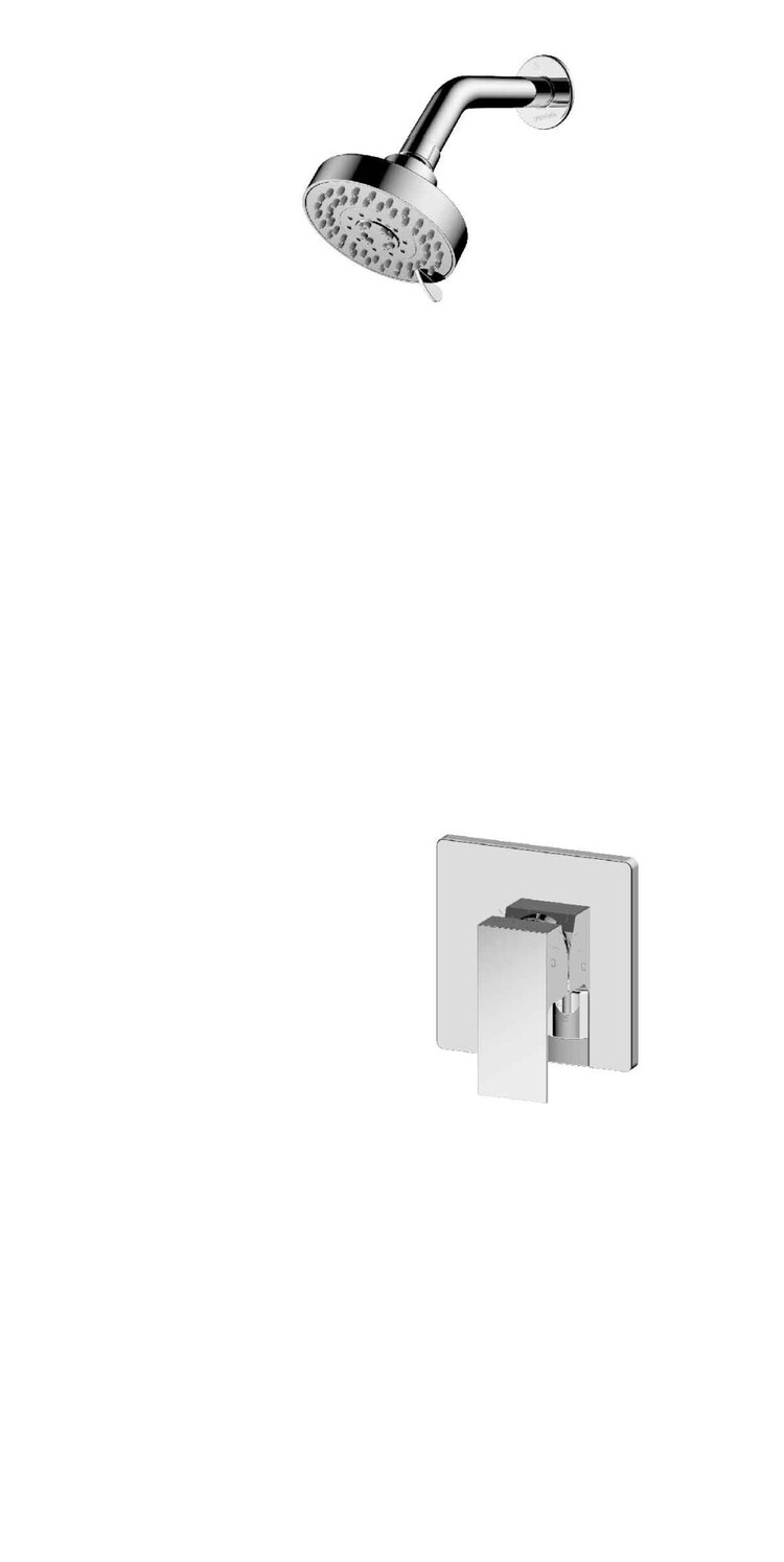 Tenzo Tenzo Pro Kalissa Fixed Shower Head Kit Chrome