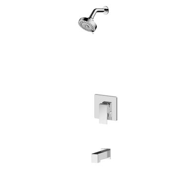 Tenzo Tenzo Pro Kalissa Tub/Fixed Shower Head Kit- Chrome