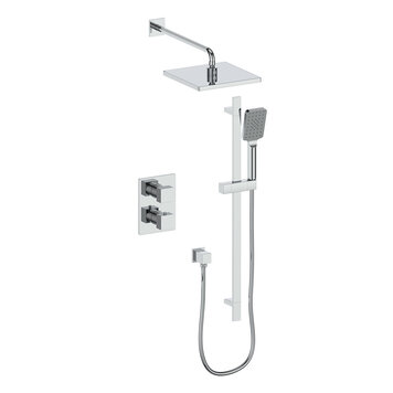 Vogt Vogt Kapfenberg- 2-Way Thermostatic Shower Kit- Handheld With 10" Rainhead