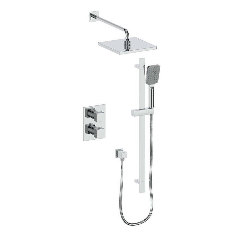 Vogt Vogt Kapfenberg- 2-Way Thermostatic Shower Kit- Handheld With 10" Rainhead