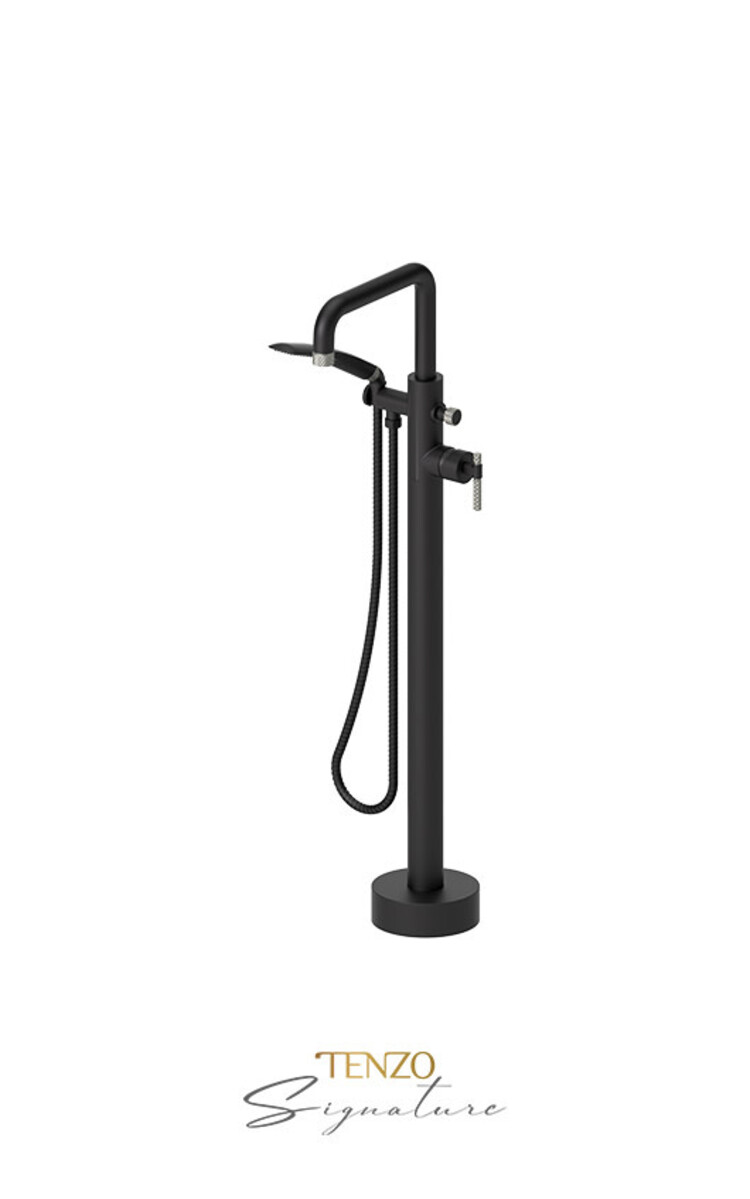 Tenzo Tenzo Bellacio-COARSE Freestanding Tub Filler