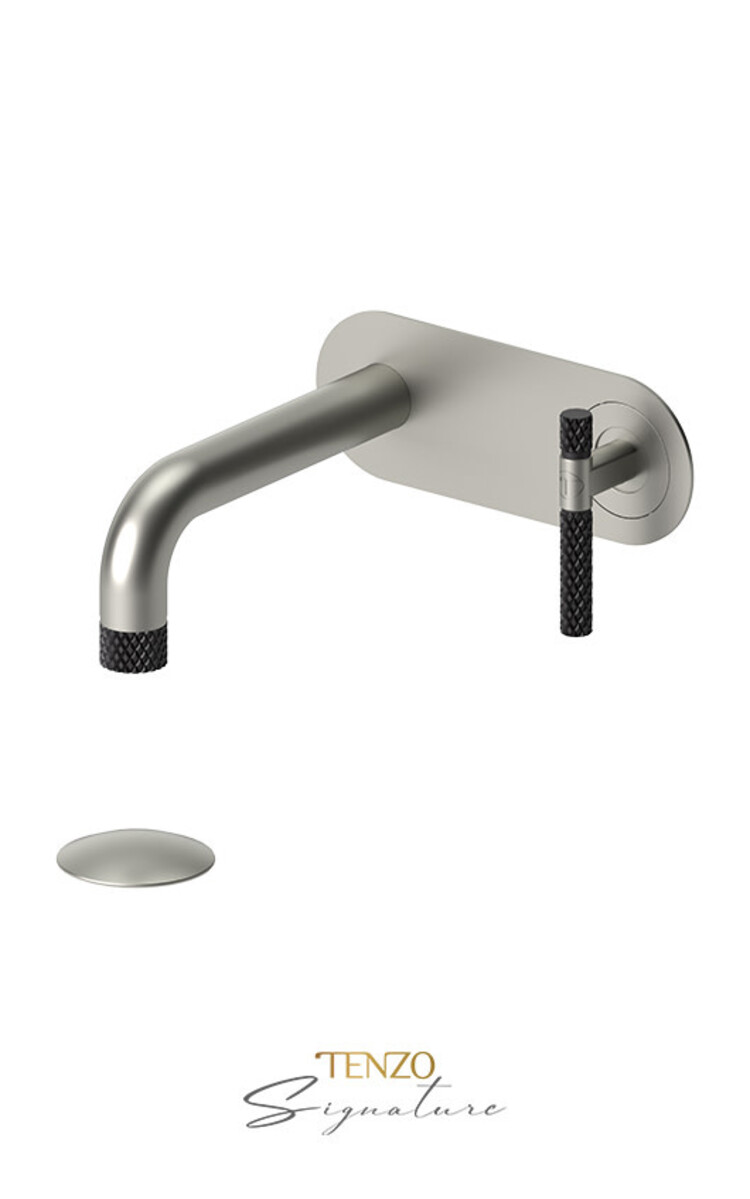 Tenzo Tenzo Bellacio-COARSE 8" Wall-Mount Lav Faucet WITH Plate