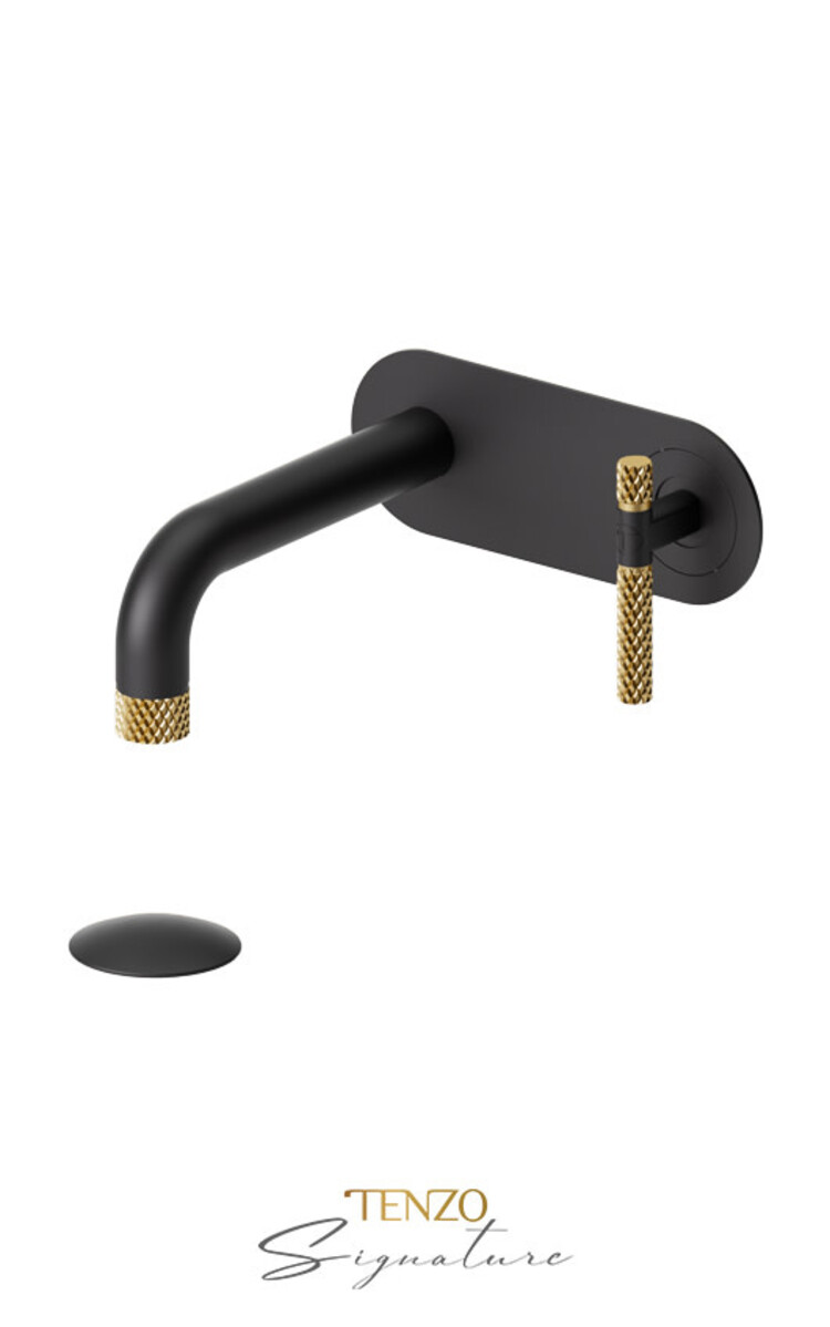 Tenzo Tenzo Bellacio-COARSE 8" Wall-Mount Lav Faucet WITH Plate