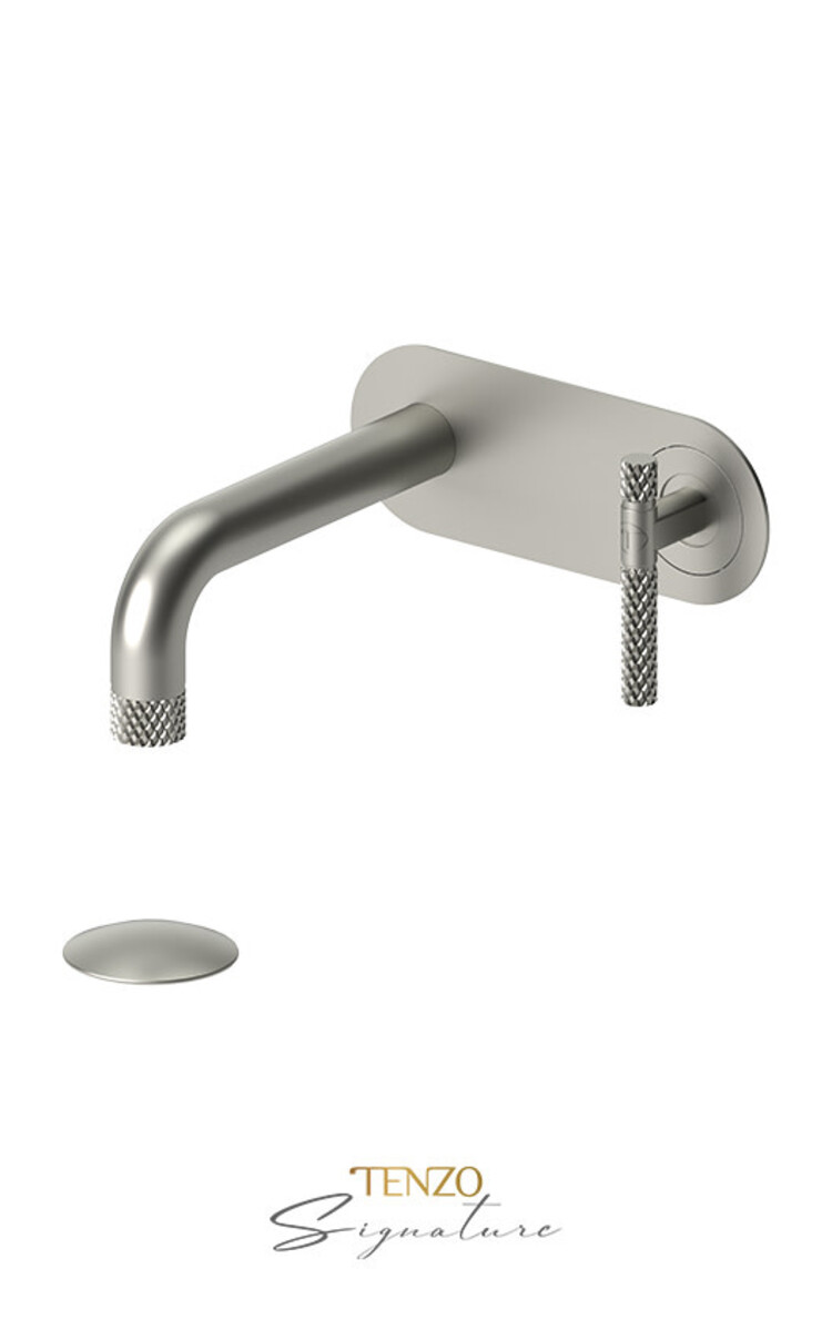 Tenzo Tenzo Bellacio-COARSE 8" Wall-Mount Lav Faucet WITH Plate