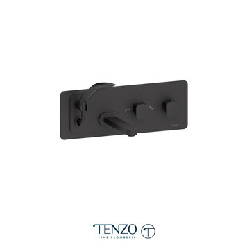 Tenzo Tenzo Delano Wall-Mount Tub Filler- Matte Black
