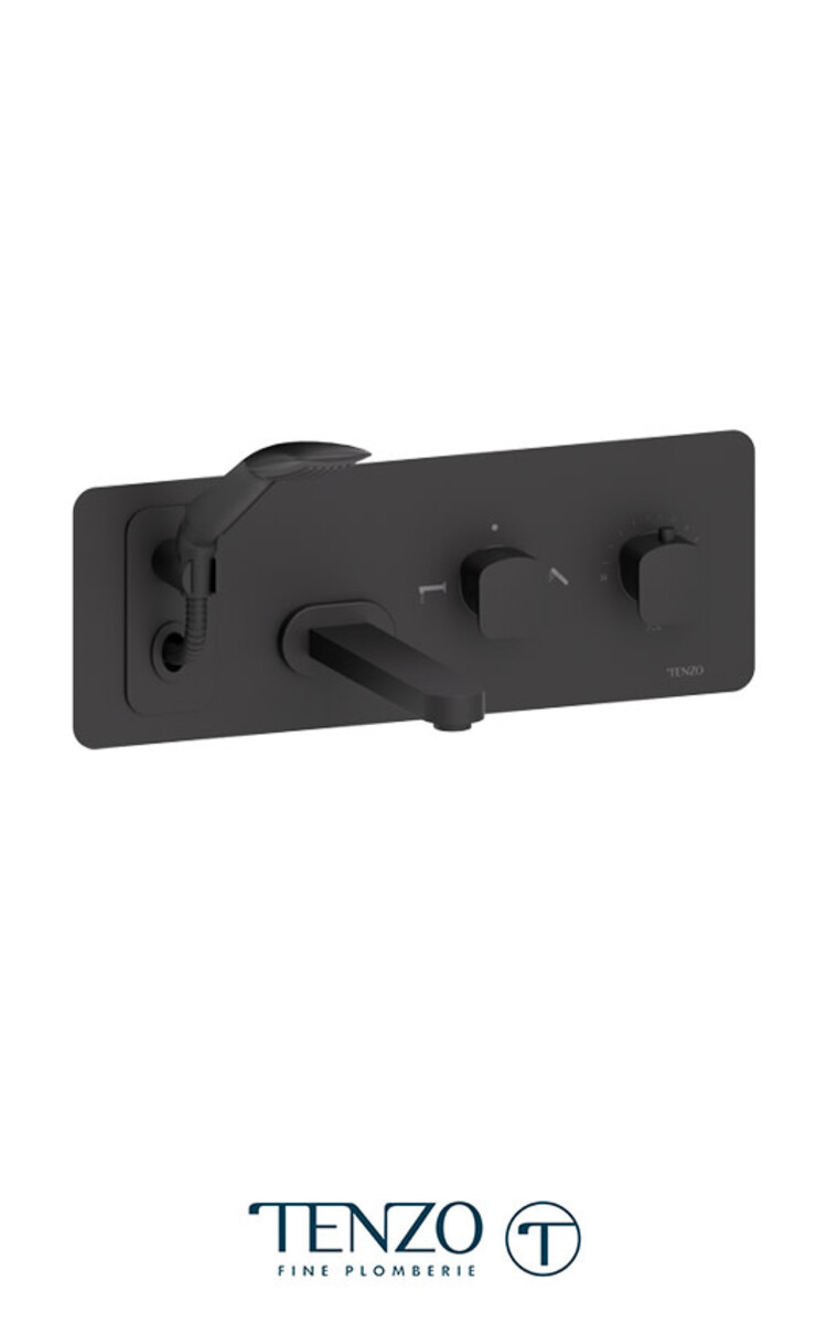 Tenzo Tenzo Delano Wall-Mount Tub Filler- Matte Black