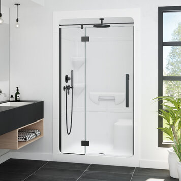 Longevity Longevity Acadia 2043 48" 3pc Shower Centre Drain-White