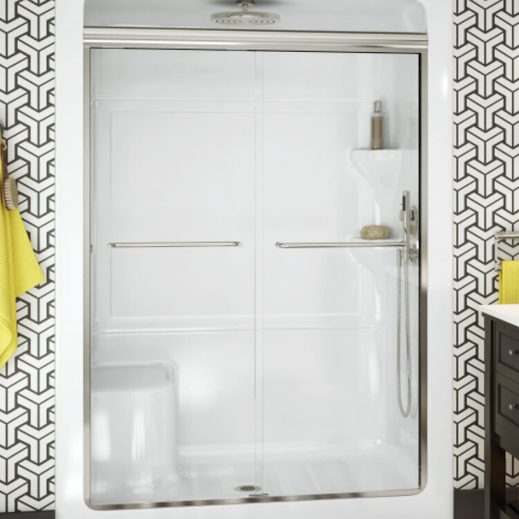 Longevity Longevity COR 2-Panel Door- Chrome