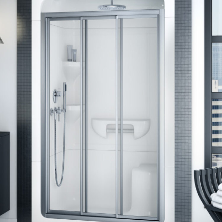 Longevity Longevity LOM 3-Panel Shower Door- Chrome