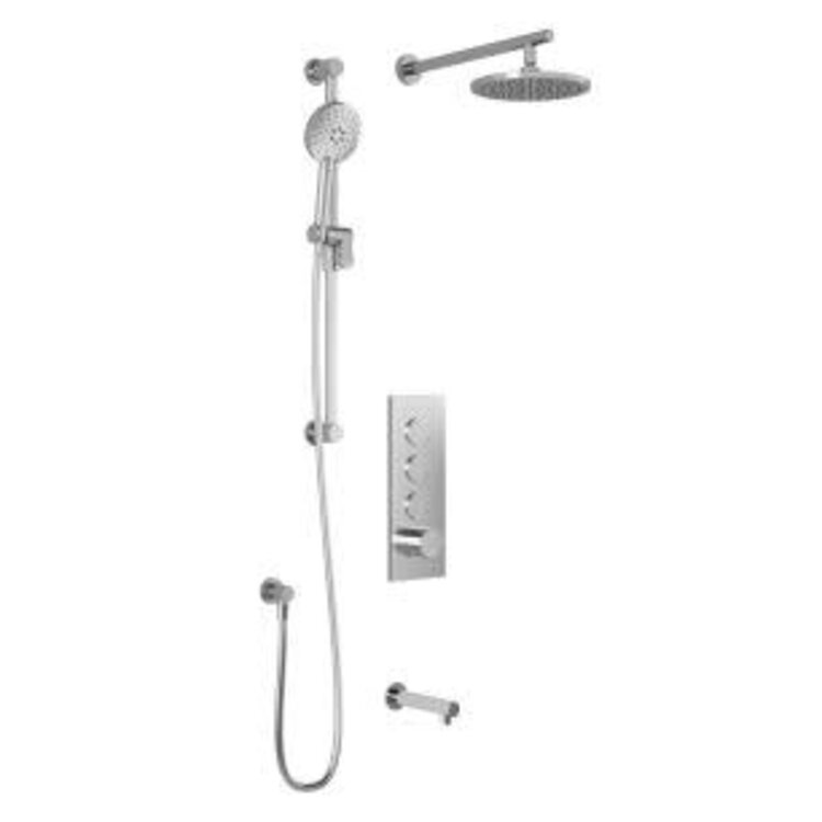 Kalia Kalia Round One Thermostatic Push Button Shower Kit