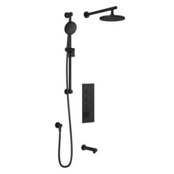 Kalia Kalia SquareOne Thermostatic Push Button Shower Kit