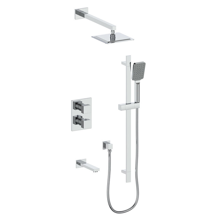 Vogt Vogt Kapfenberg- 3-Way Thermostatic Shower Kit w/ 8" Rainhead