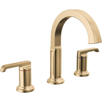 Delta Tetra Lever Handle Arc Spout 8" Widespead Lav Faucet