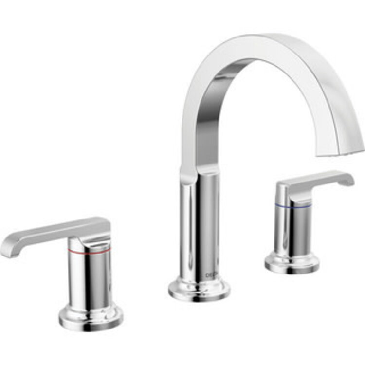Delta Tetra Lever Handle Arc Spout 8" Widespead Lav Faucet