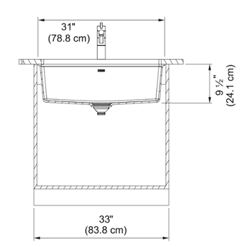 Franke Franke Maris Granite Undermount Kitchen Sink Single Bowl 31" x 18" x 9.5"