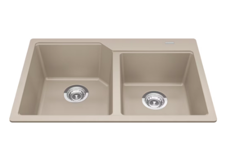 Kindred Kindred Granite Drop-In Kitchen Sink Double Bowl (60/40) 31" x 20" x 8.5"