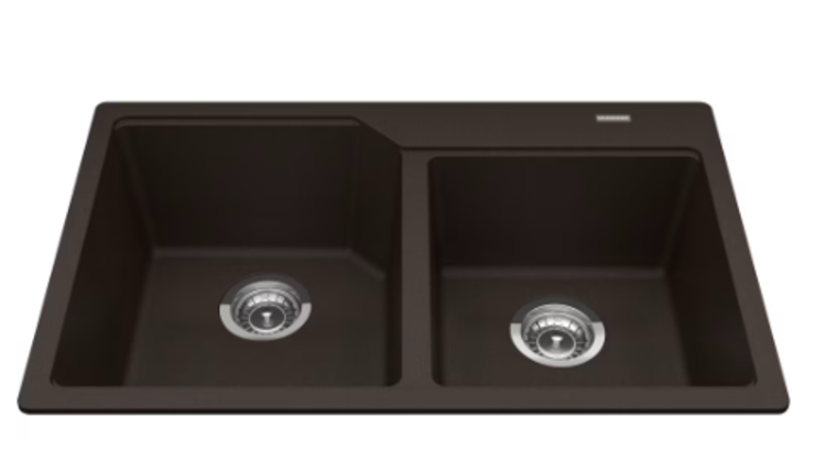 Kindred Kindred Granite Drop-In Kitchen Sink Double Bowl (60/40) 31" x 20" x 8.5"