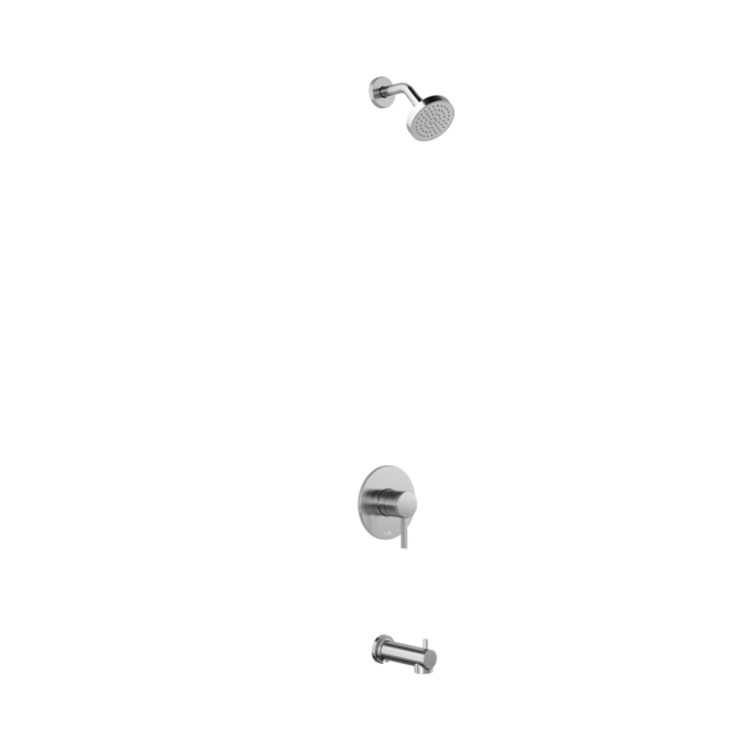 Kalia Basico PB3- Tub Spout w/ Fixed Showerhead- Chrome