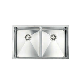 Vogt Vogt Bludenz 18R  LOW DIVIDE Stainless Steel Undermount Kitchen Sink Double Bowl (50/50) 32" x 18" x 9" With Grates