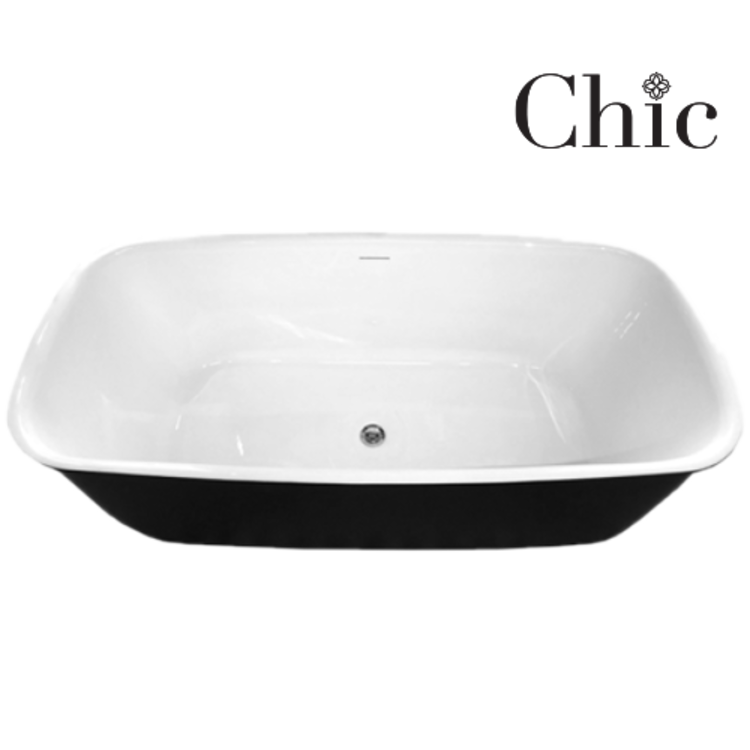 Aktuell Chic 63" Freestanding Tub-Matte Black