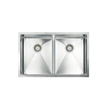 Vogt Modling 18R LOW DIVIDE Undermount Kitchen Sink Double Bowl (50/50) 30" x 18" x 10" With Bottom Grates