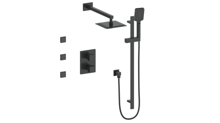 Vogt Vogt Kapfenberg 3-Way Thermostatic Shower Kit w/ ExposedBody Jets