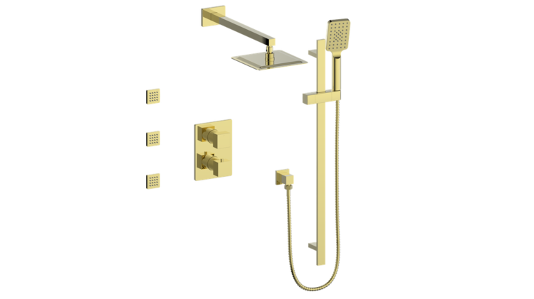 Vogt Vogt Kapfenberg 3-Way Thermostatic Shower Kit w/ ExposedBody Jets