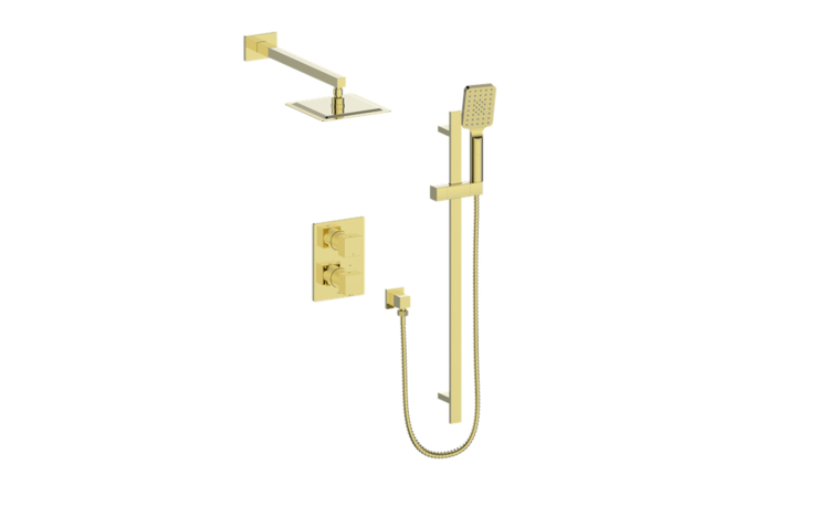 Vogt Vogt Kapfenberg- 2-Way Thermostatic Shower Kit- Handheld With 8" Rainhead