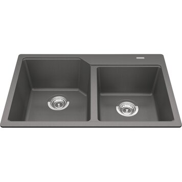 Kindred Kindred Granite Drop-In Kitchen Double Bowl( 50/50) 31" x 20" x 9"