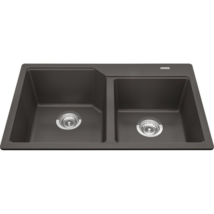 Kindred Kindred Granite Drop-In Kitchen Double Bowl( 50/50) 31" x 20" x 9"