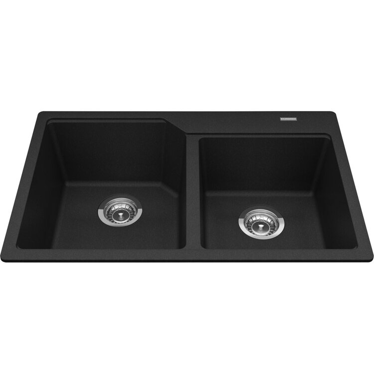 Kindred Kindred Granite Drop-In Kitchen Double Bowl( 50/50) 31" x 20" x 9"