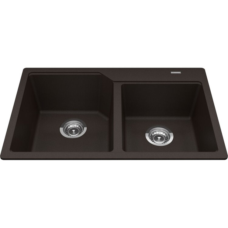 Kindred Kindred Granite Drop-In Kitchen Double Bowl( 50/50) 31" x 20" x 9"