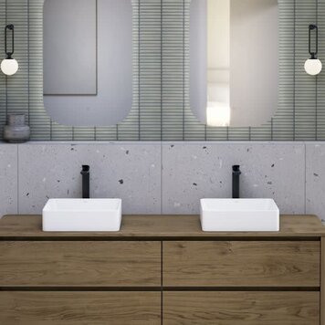 Kalia Kalia Urba Square Porcelain Vessel Sink