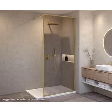 Fleurco Fleurco Vespero 45" Shower Panel Brushed Gold w/ Smoked Grey Glass