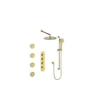 Vogt Vogt Worgl 3/4" High Flow Stacked Thermostatic Shower Kit w Body Jets