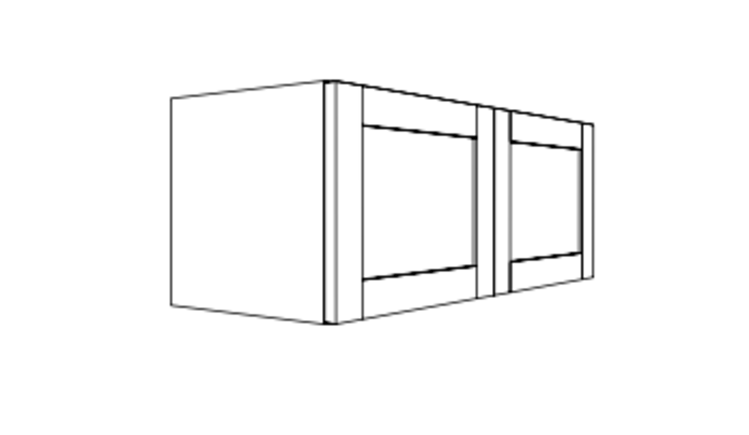 Classic Brand Cabinetry W3324 - Wall Cabinet (24"H x 12"D x 33"W)