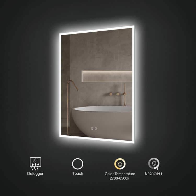 ICO ICO Camden Rectangular LED Mirror